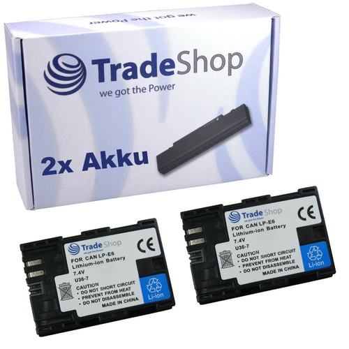 Batteria 2000mah per canon - 2x,