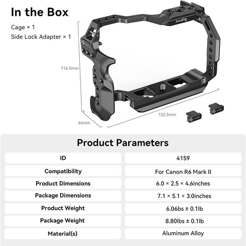 Smallrig eos mark gabbia - r6, ii